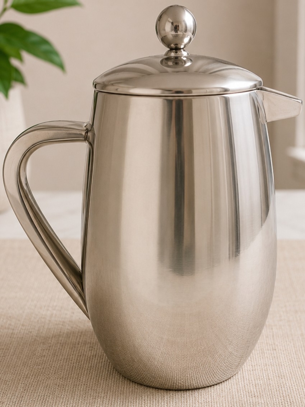 EPICURE Stainless Steel French Press Coffee Maker - Metal Bodum Style W/ Manual